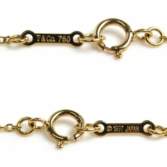 Tiffany & Co. Victoria Blue Sapphire Necklace 16" 18K Yellow Gold Auth - Picture 6 of 6